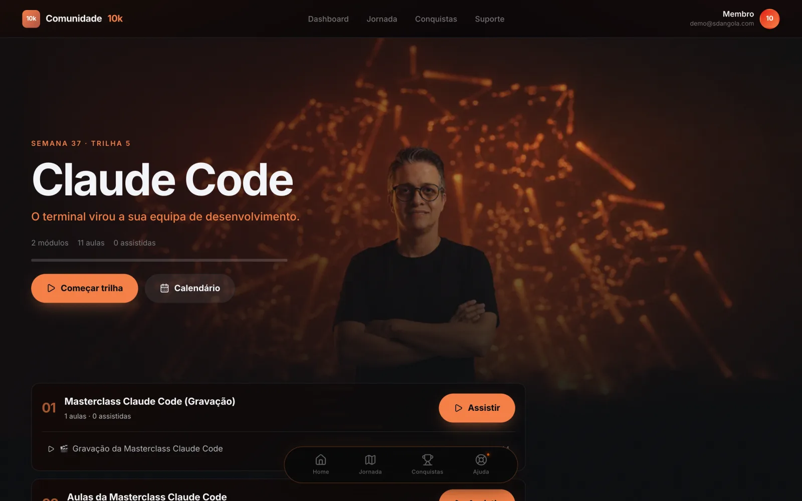 Área de membros da Trilha 5, Claude Code